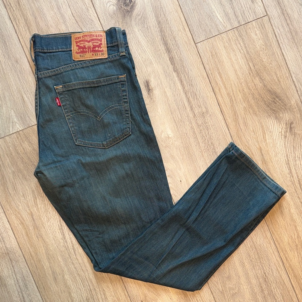 LEVIS STRAUSS & CO 511 Slim Fit Denim Long Pants Blue Jeans